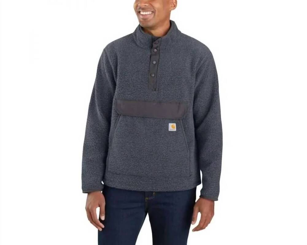 NEW CARHARTT men's relaxed fit fleece pullover sweater in blue